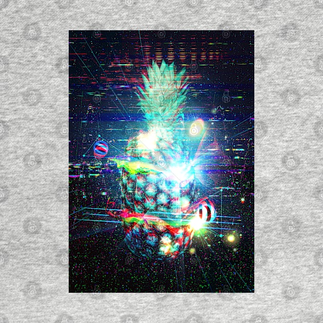 Cutted pineapple glitchy design by AnnArtshock